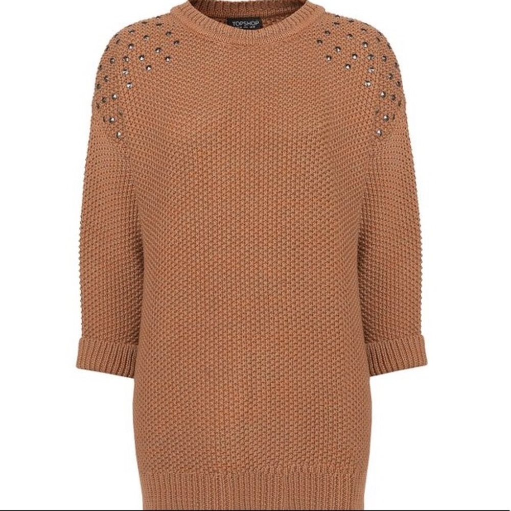 TOPSHOP STUDDED SHOULDER SWEATER